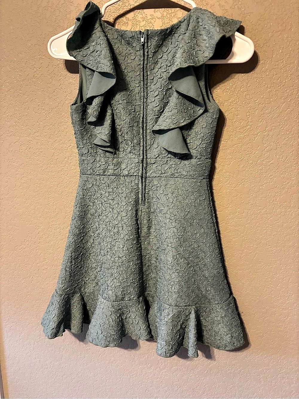 Zunie Kids' Textured Knit Skater Dress Gray Size 7
